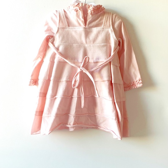 Biscotti pink ruffled long sleeve winter dress - Picture 2 of 7